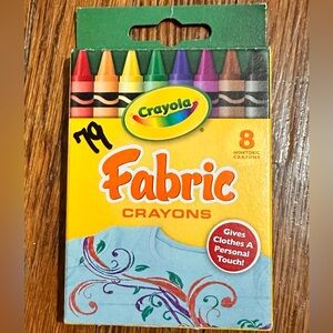 2009 Crayola Fabric Crayons 8 Pack Discontinued Nontoxic Transfer Kids DIY